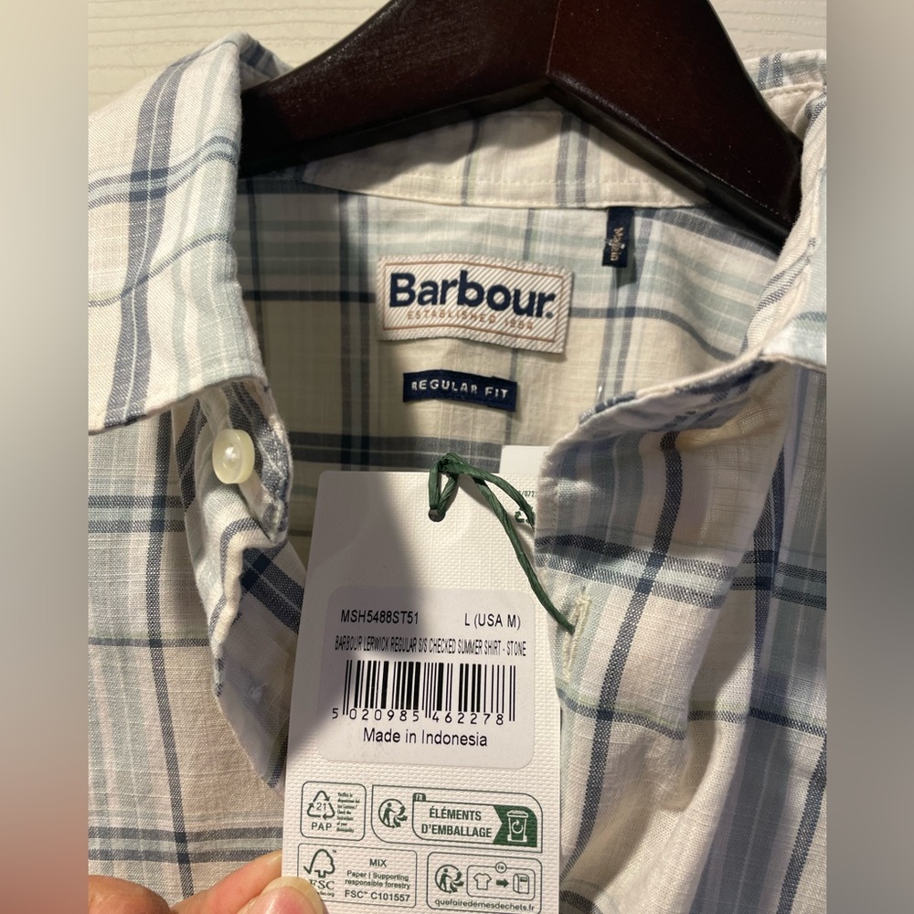 Barbour Lerwick Regular Short-Sleeved Shirt - Brand New / Never Worn